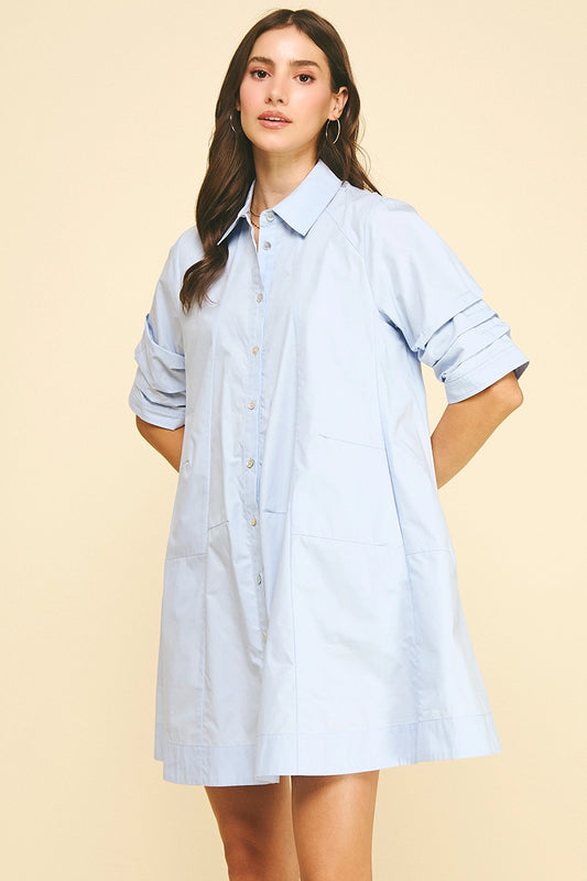 Light Blue Shirt Dress
